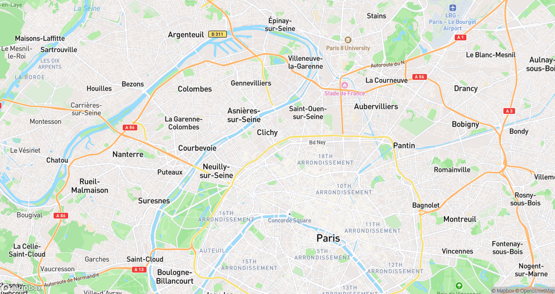 Localisation de la voiture à Paris