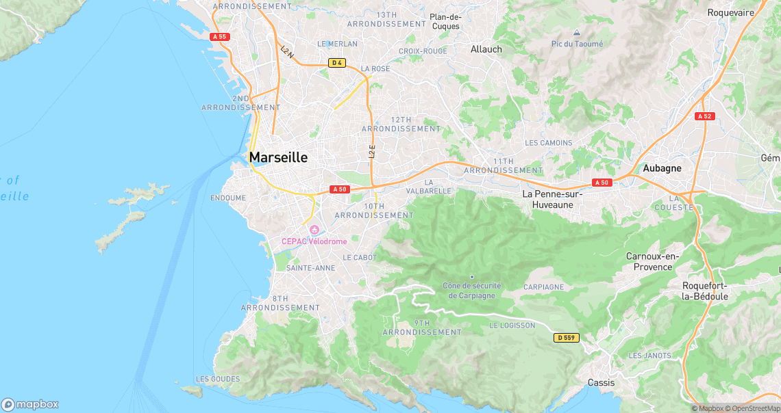 Localisation de la voiture à Marseille
