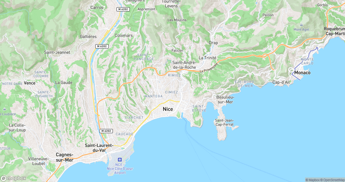 Localisation de la voiture à Nice