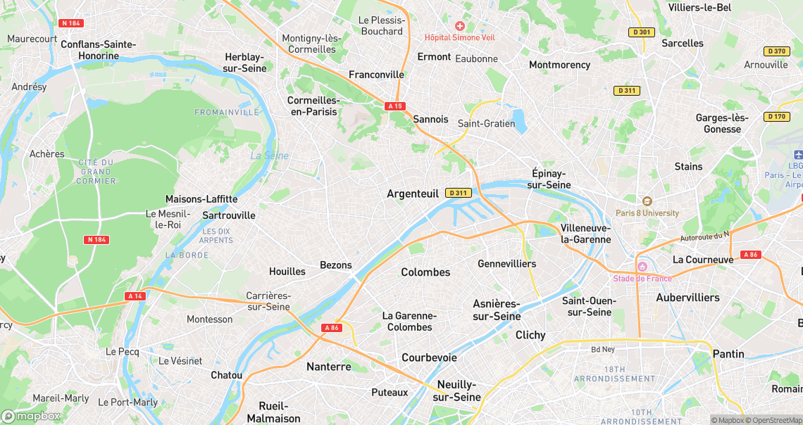 Localisation de la voiture à Argenteuil