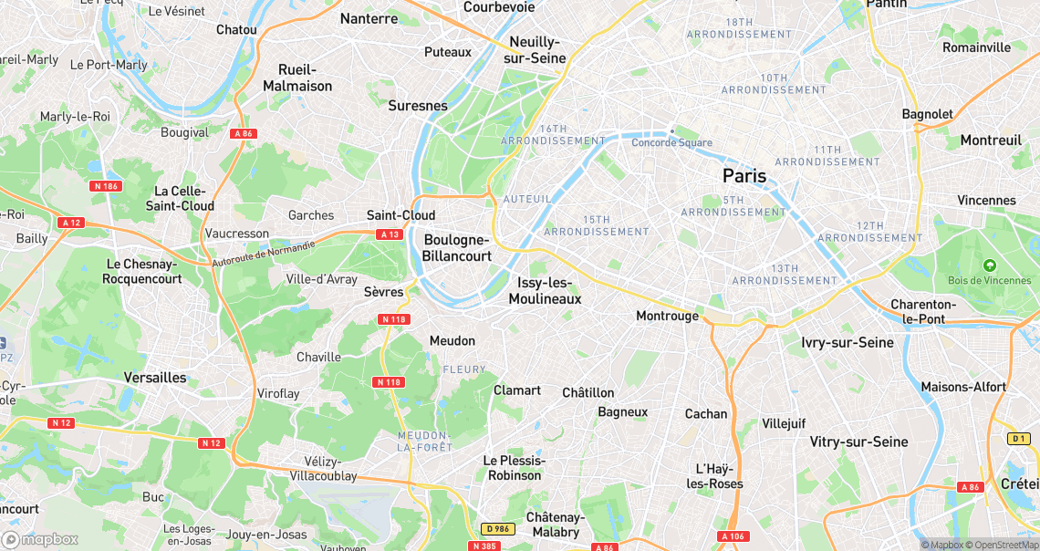Localisation de la voiture à Issy-les-Moulineaux
