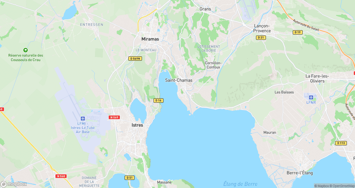 Localisation de la voiture à Saint-Chamas