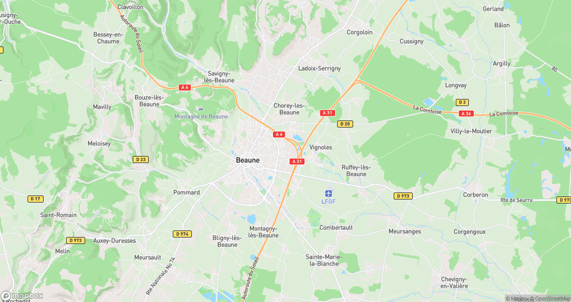 Localisation de la voiture à Beaune