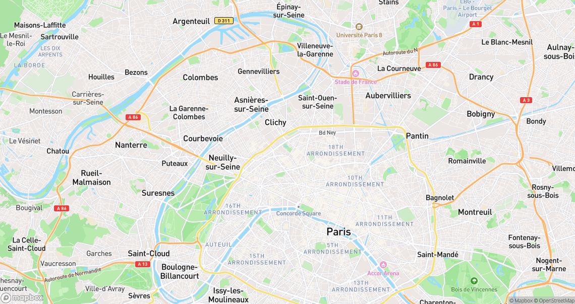 Localisation de la voiture à Paris
