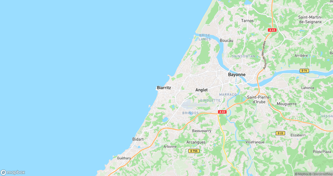 Localisation de la voiture à Biarritz