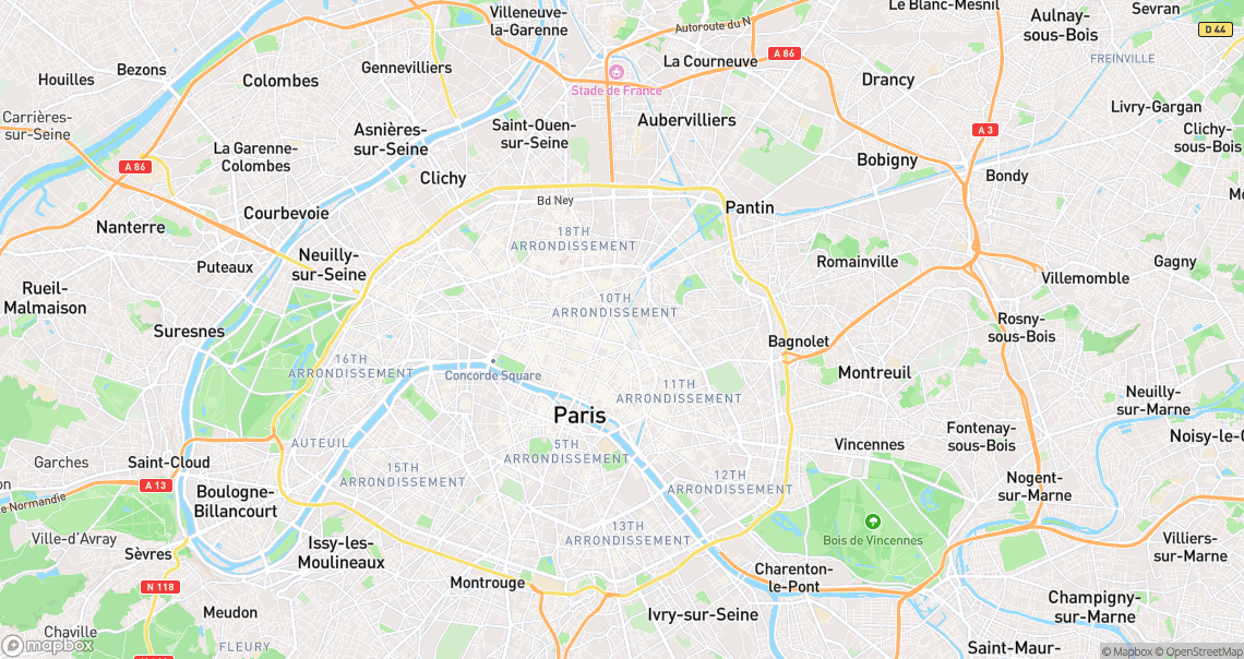 Localisation de la voiture à Paris