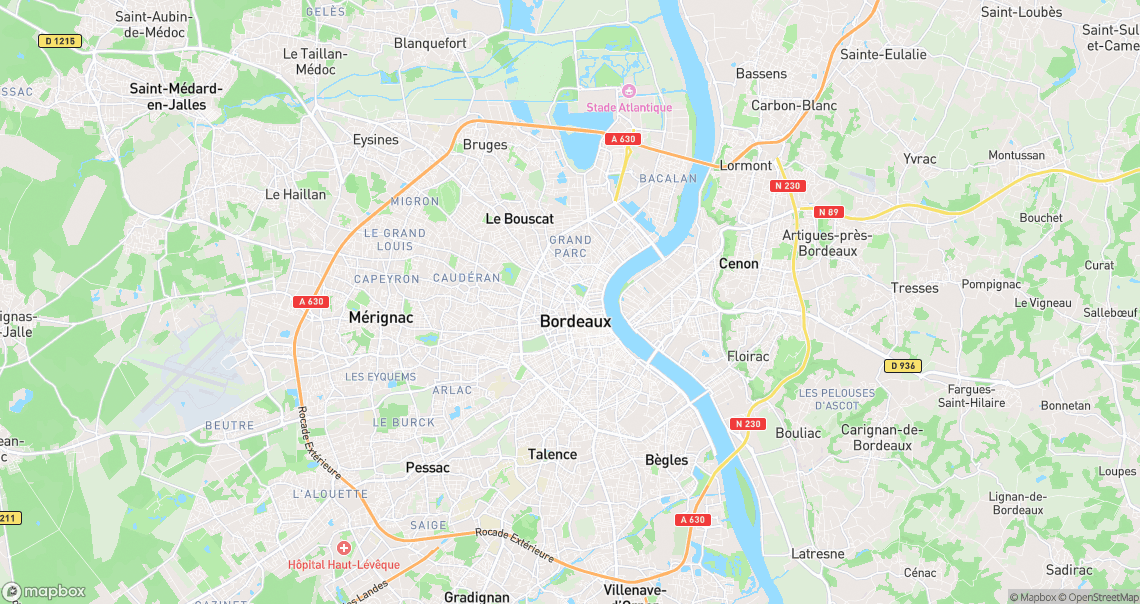Localisation de la voiture à Bordeaux
