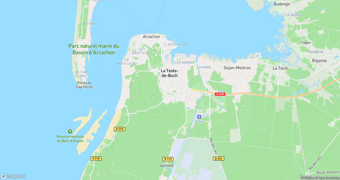 Localisation de la voiture à La Teste-de-Buch