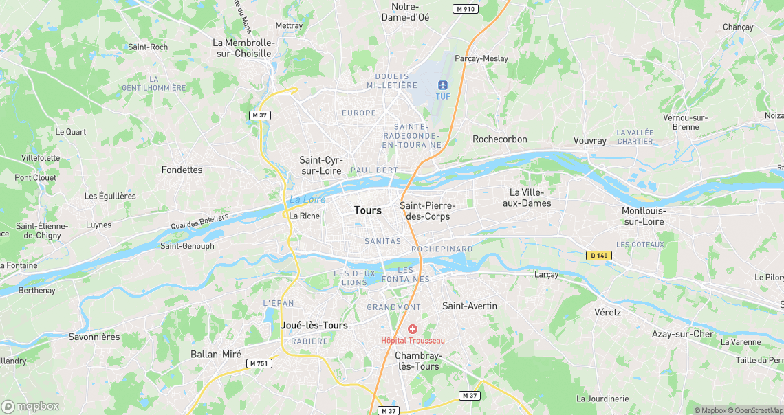 Localisation de la voiture à Tours