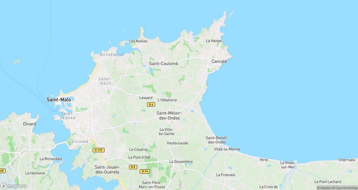 Localisation de la voiture à Saint-Méloir-des-Ondes