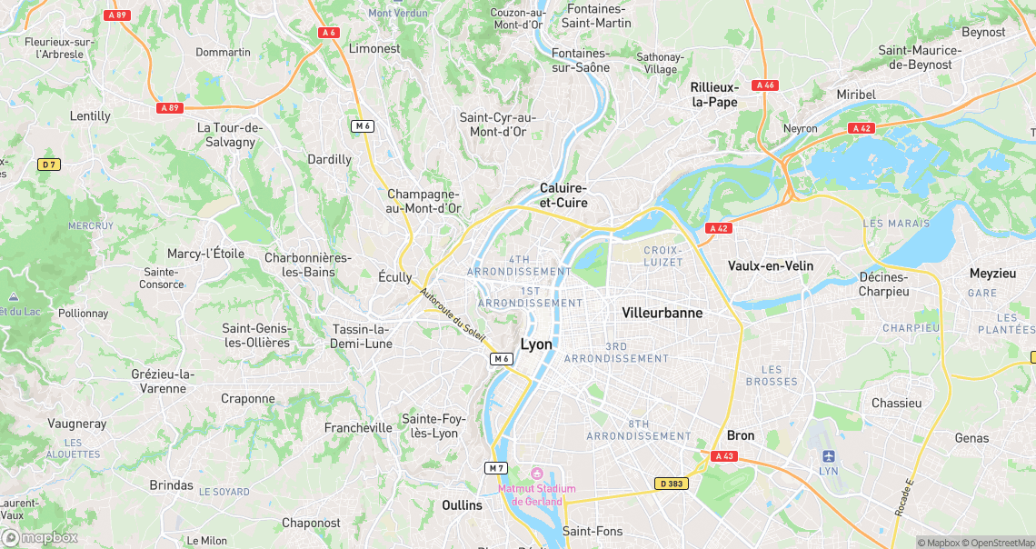 Localisation de la voiture à Lyon