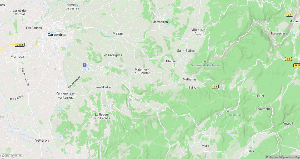 Localisation de la voiture à Malemort-du-Comtat