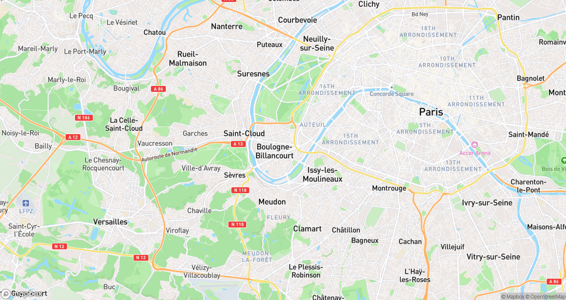 Localisation de la voiture à Boulogne-Billancourt