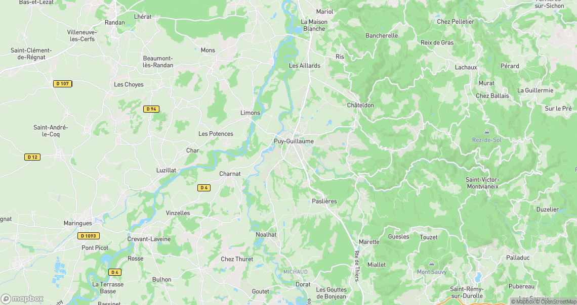 Localisation de la voiture à Puy-Guillaume
