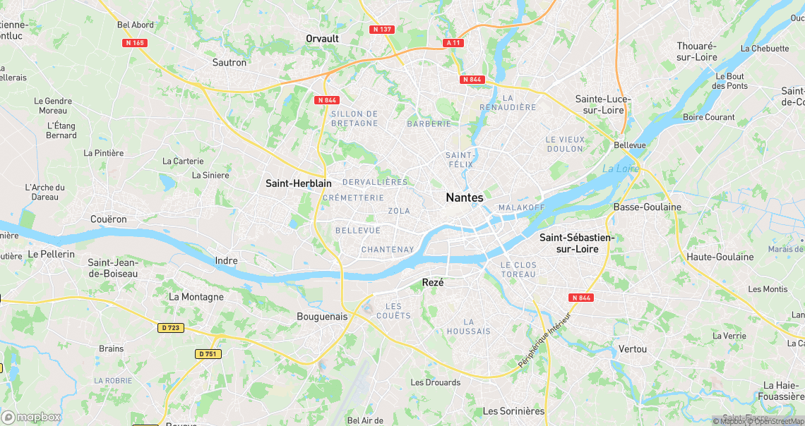 Localisation de la voiture à Nantes