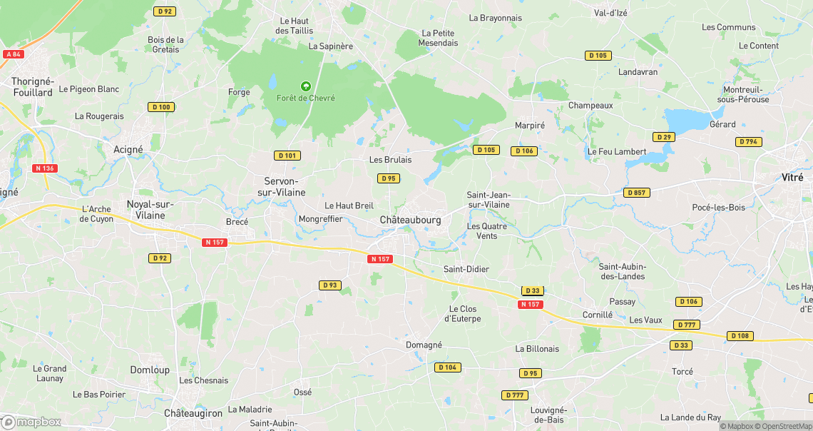 Localisation de la voiture à Châteaubourg