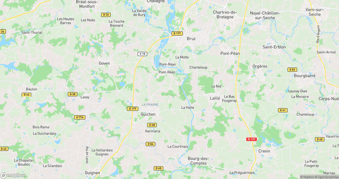Localisation de la voiture à Guichen