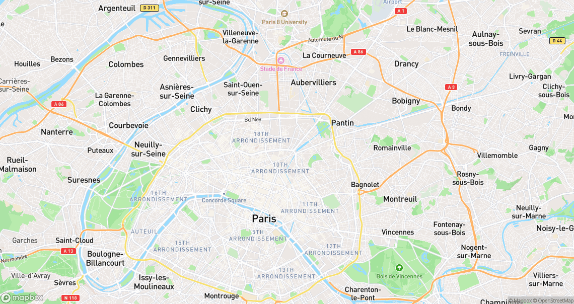 Localisation de la voiture à Paris