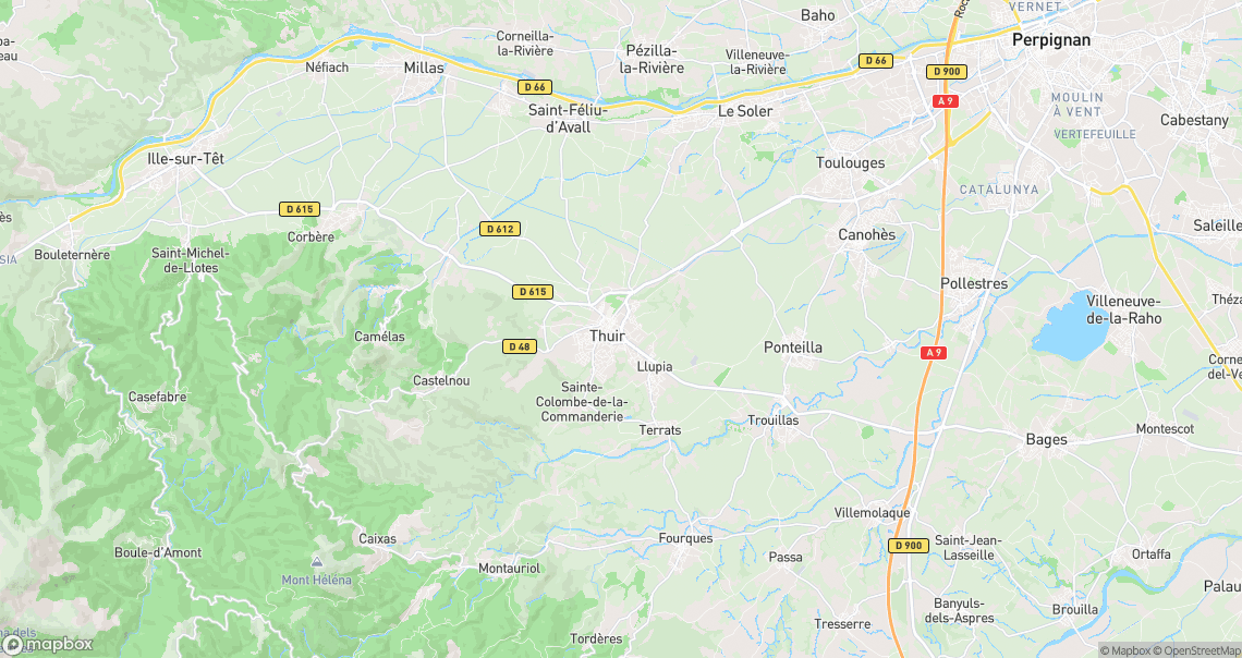 Localisation de la voiture à Thuir