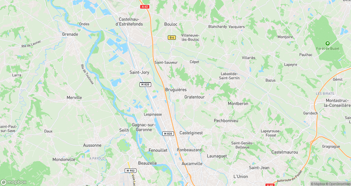 Localisation de la voiture à Bruguières