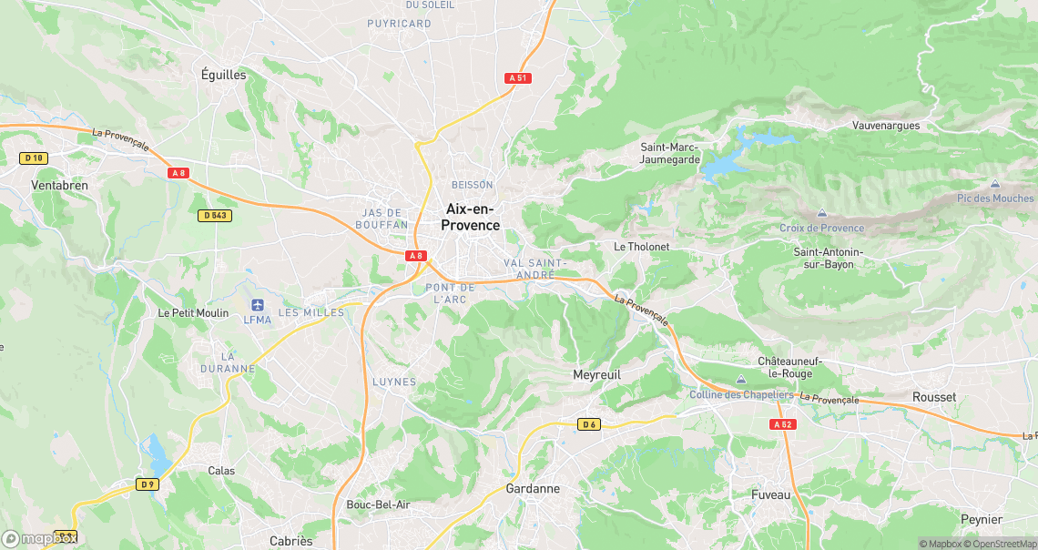 Localisation de la voiture à Aix-en-Provence