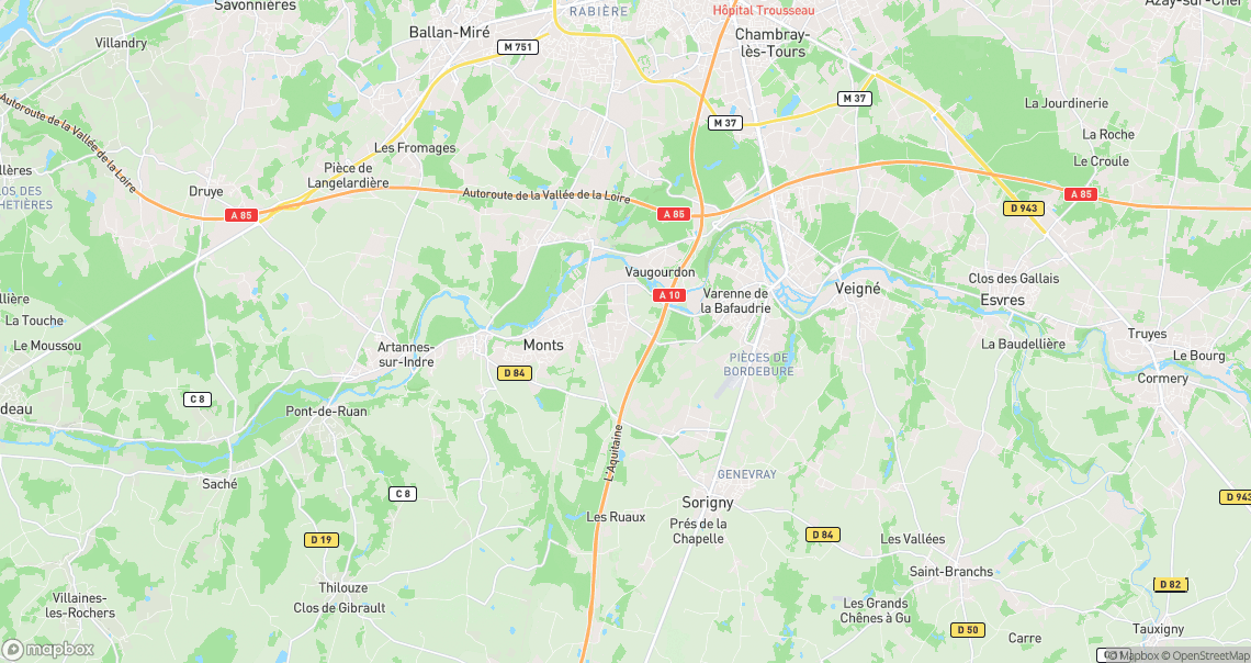 Localisation de la voiture à Monts
