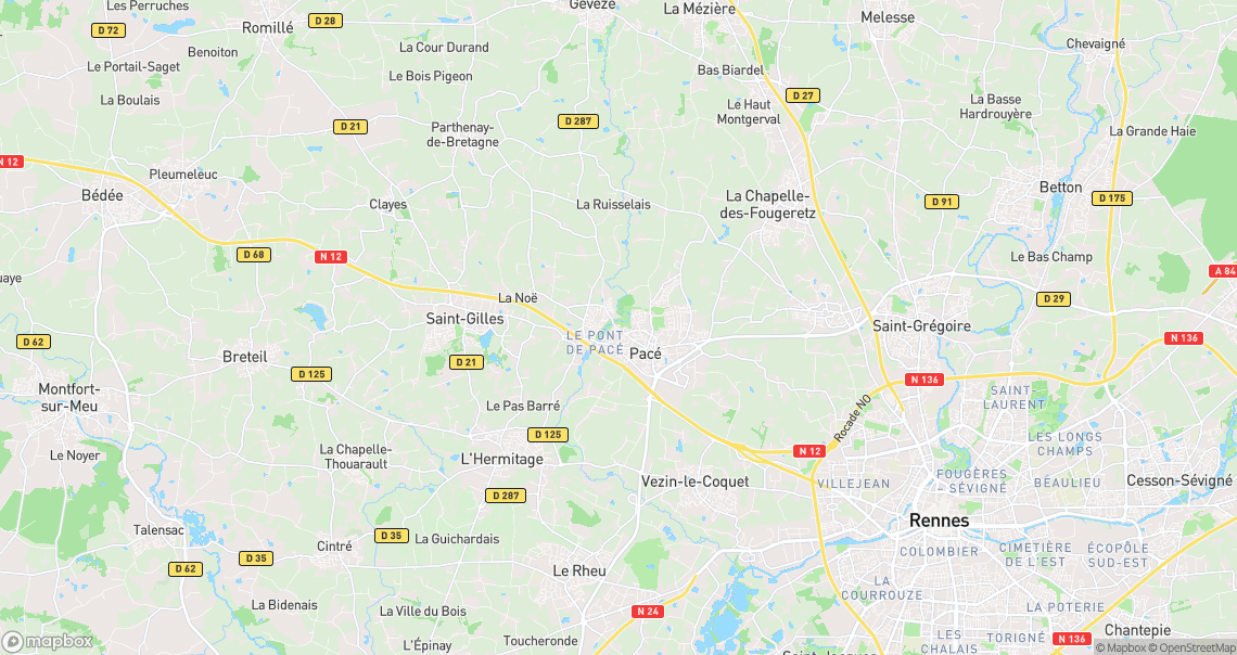 Localisation de la voiture à Pacé