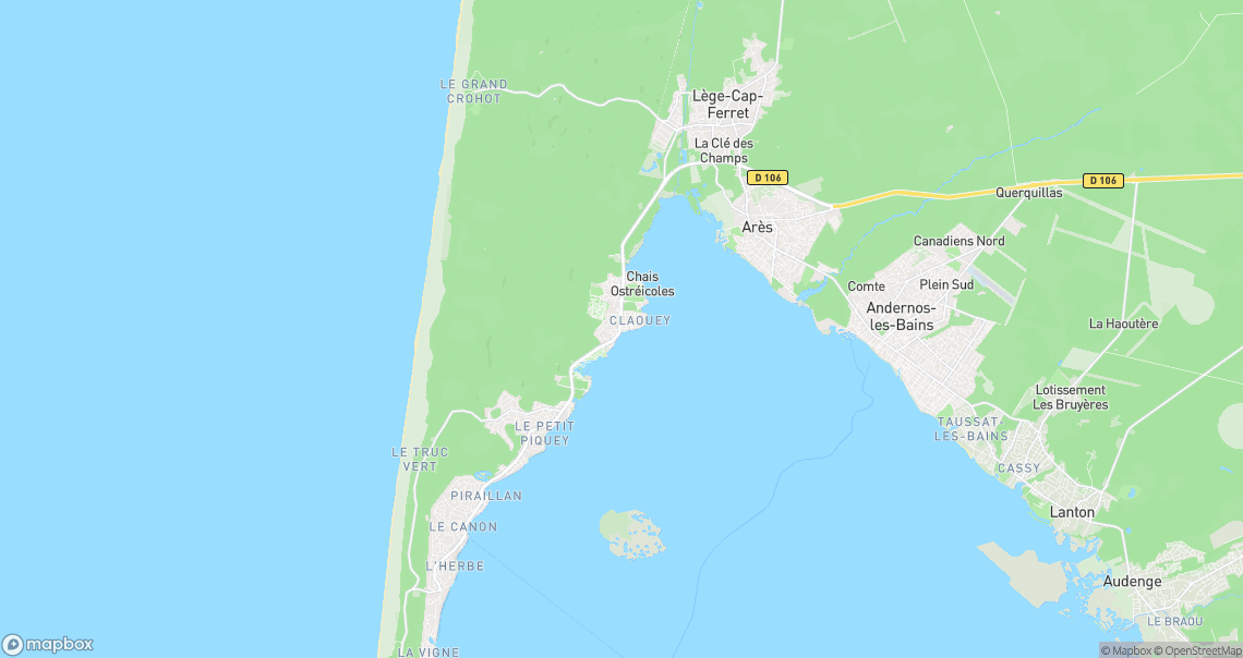 Localisation de la voiture à Lège-Cap-Ferret