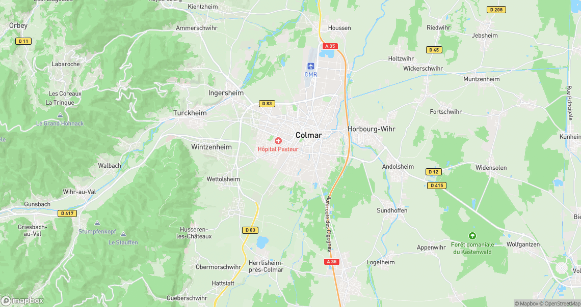 Localisation de la voiture à Colmar