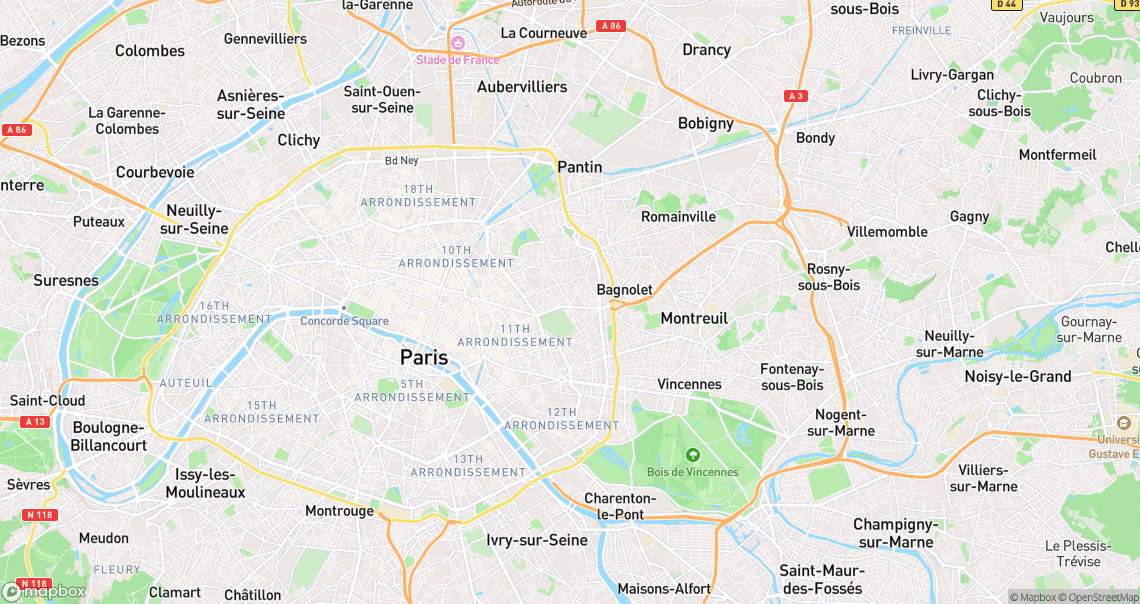 Localisation de la voiture à Paris