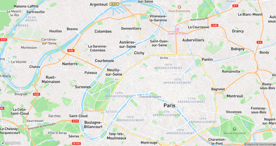 Localisation de la voiture à Paris