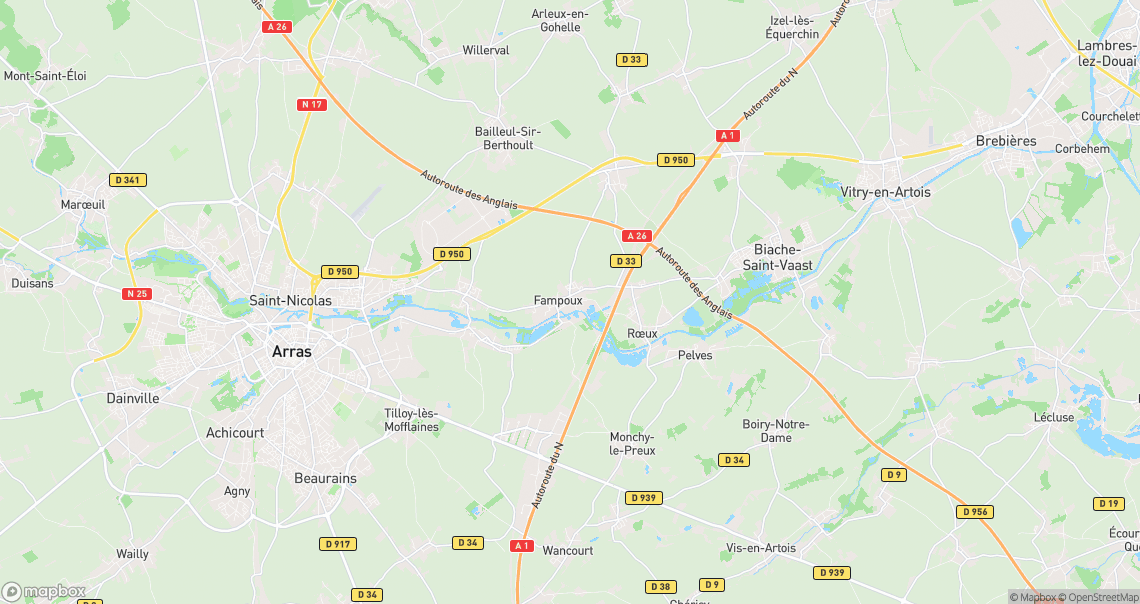 Localisation de la voiture à Fampoux