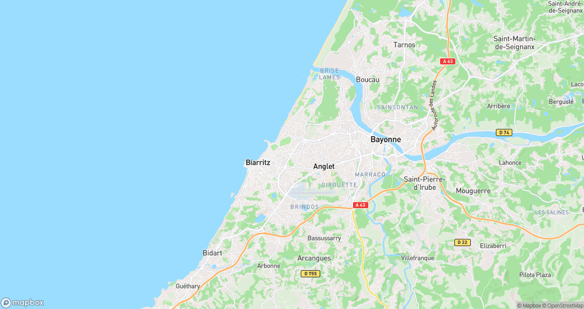 Localisation de la voiture à Anglet
