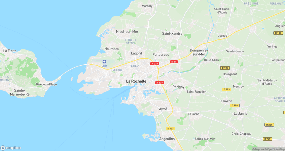 Localisation de la voiture à La Rochelle