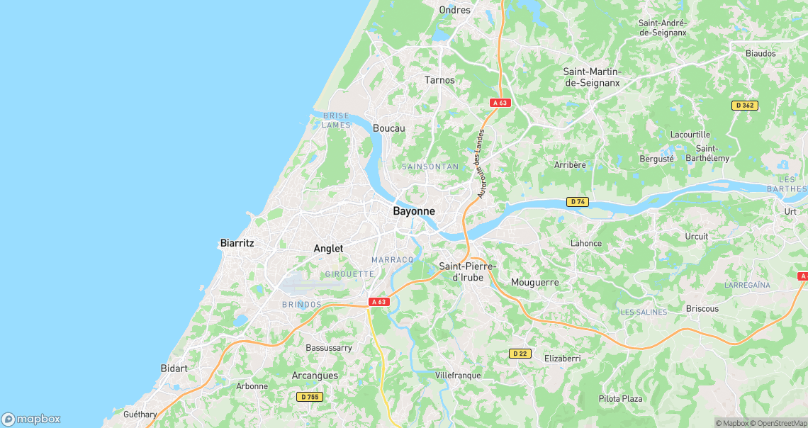 Localisation de la voiture à Bayonne