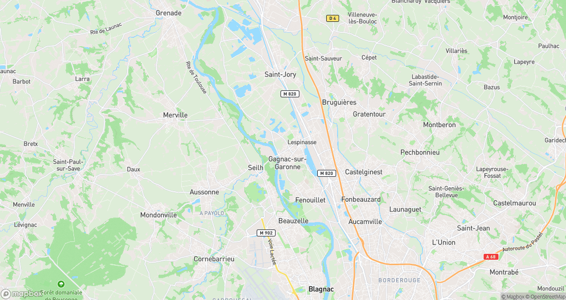 Localisation de la voiture à Gagnac-sur-Garonne