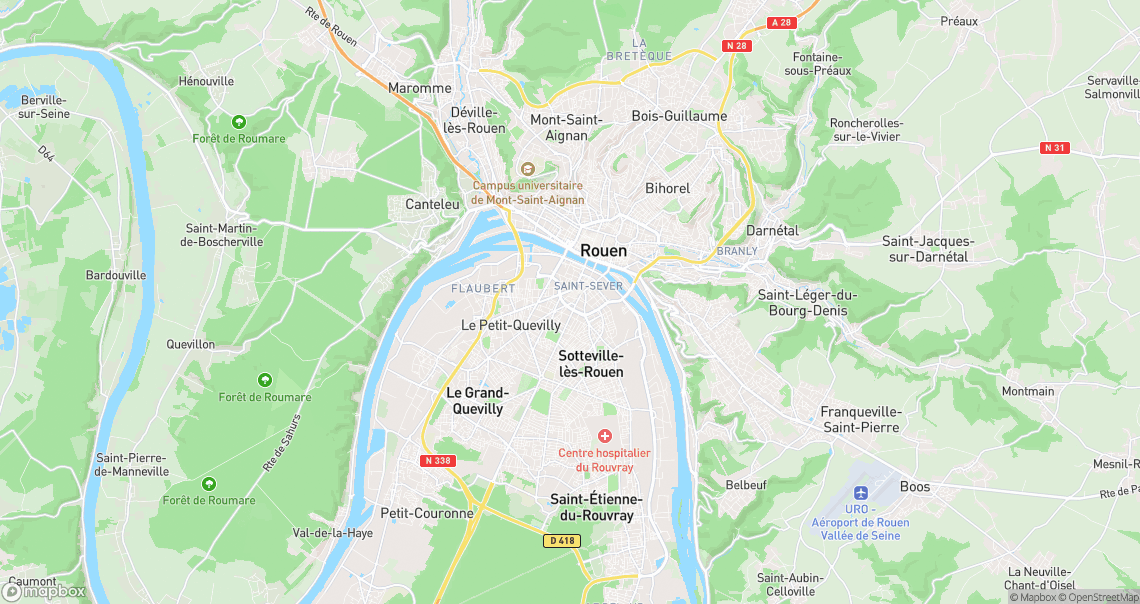 Localisation de la voiture à Rouen