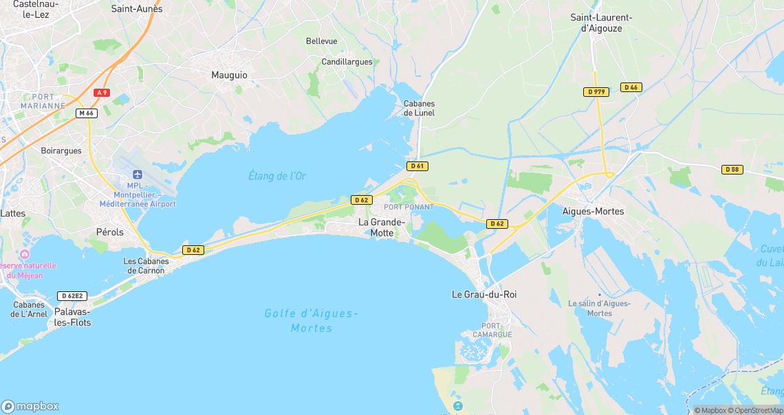 Localisation de la voiture à La Grande-Motte