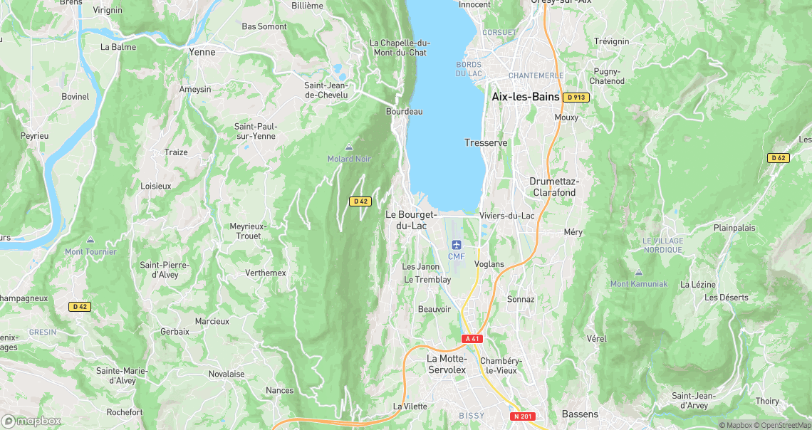 Localisation de la voiture à Le Bourget-du-Lac