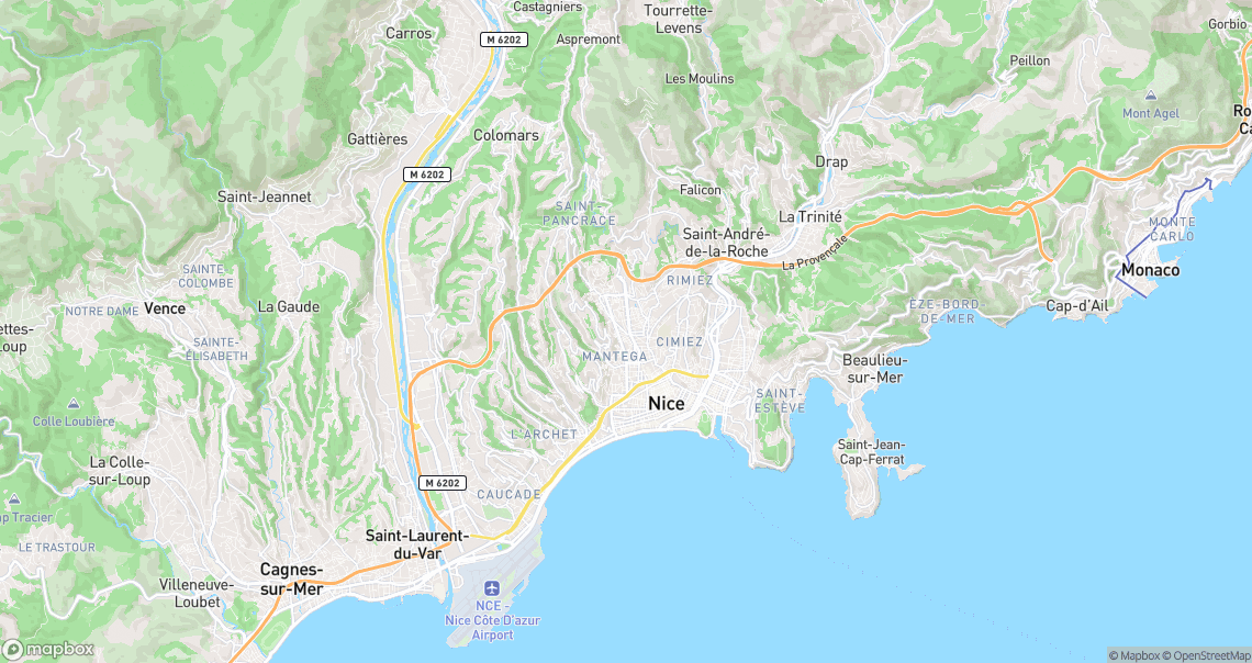Localisation de la voiture à Nice