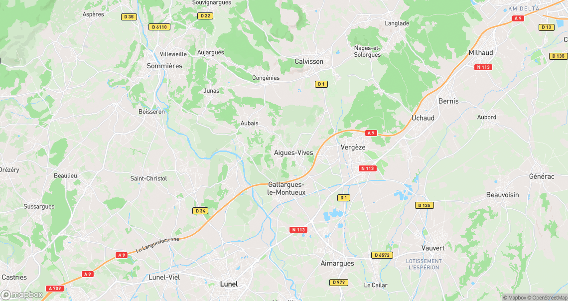 Localisation de la voiture à Aigues-Vives