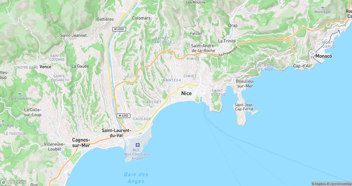 Localisation de la voiture à Nice