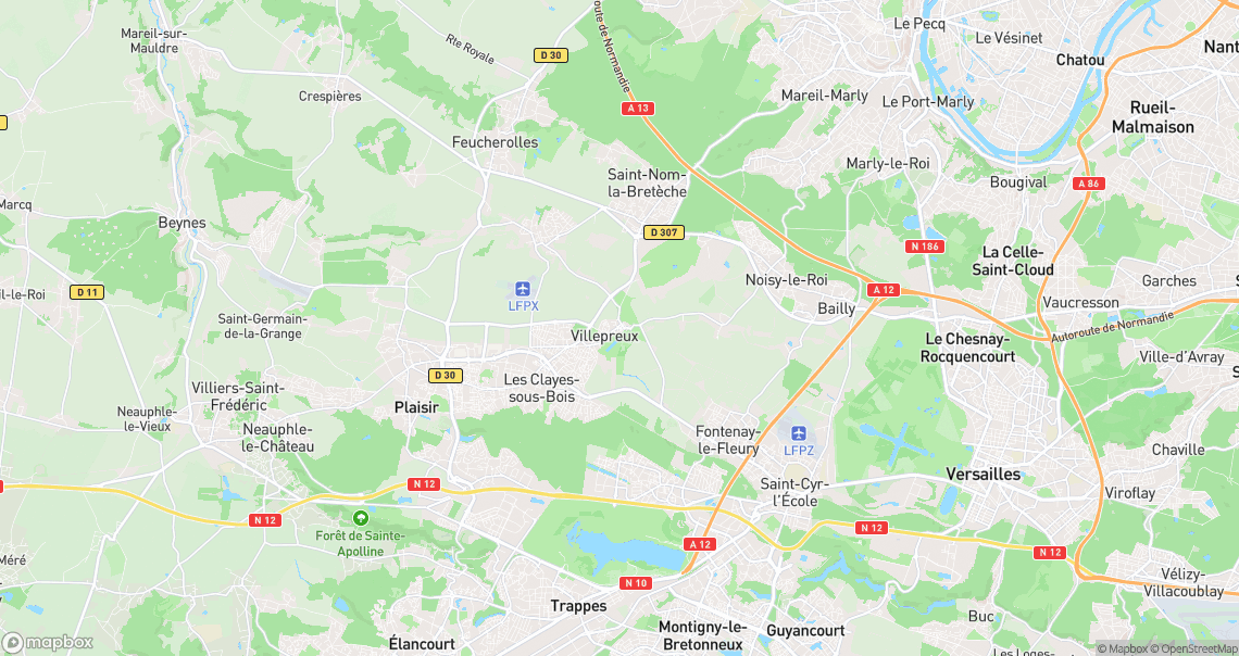 Localisation de la voiture à Villepreux