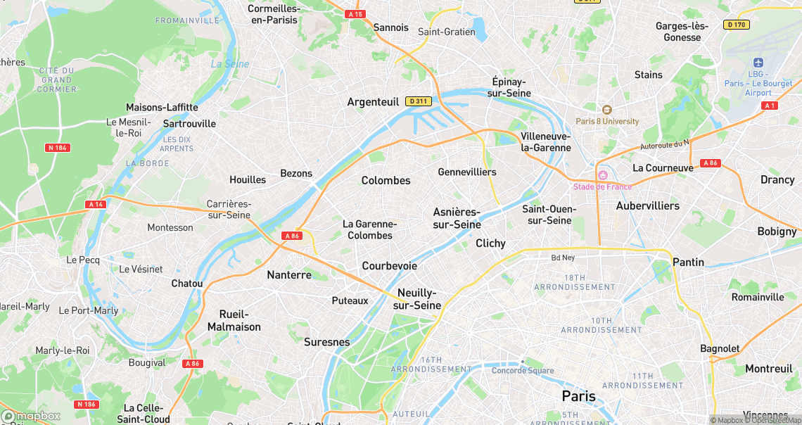 Localisation de la voiture à Bois-Colombes