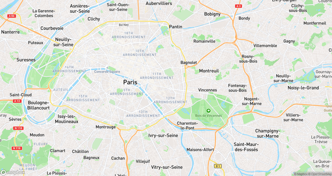 Localisation de la voiture à Paris