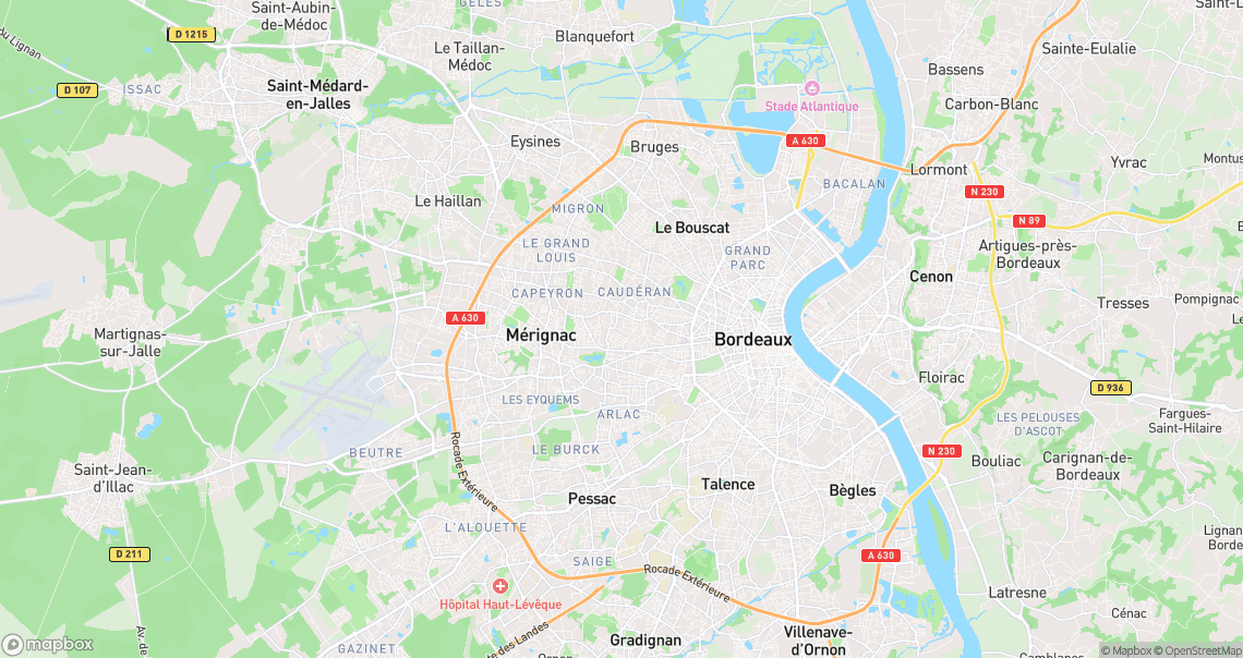 Localisation de la voiture à Bordeaux