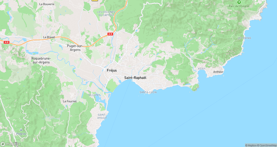 Localisation de la voiture à Saint-Raphaël
