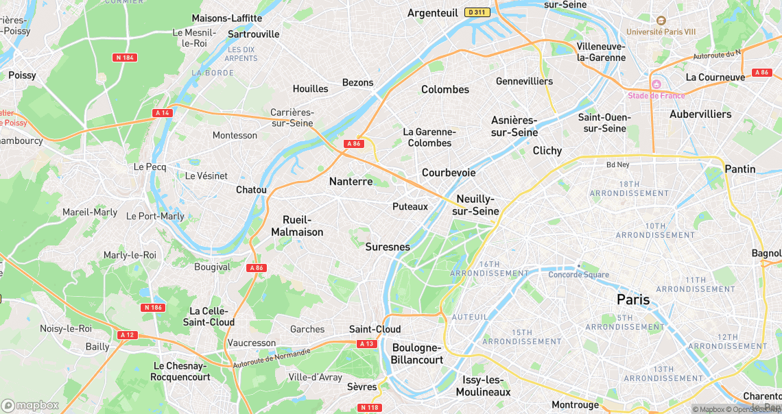Localisation de la voiture à Puteaux