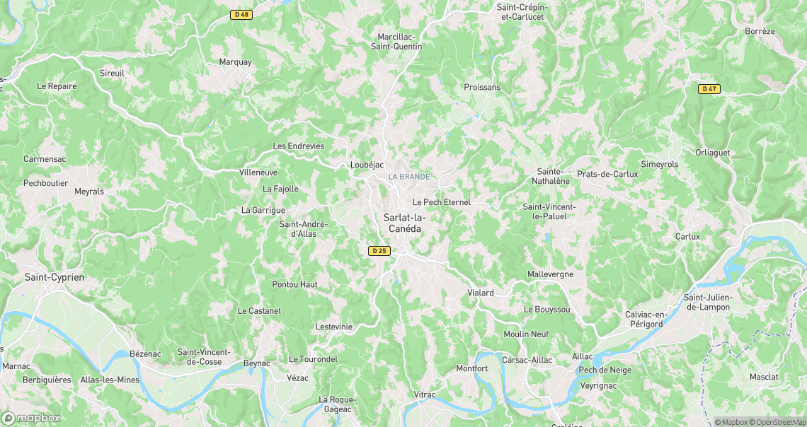 Localisation de la voiture à Sarlat-la-Canéda