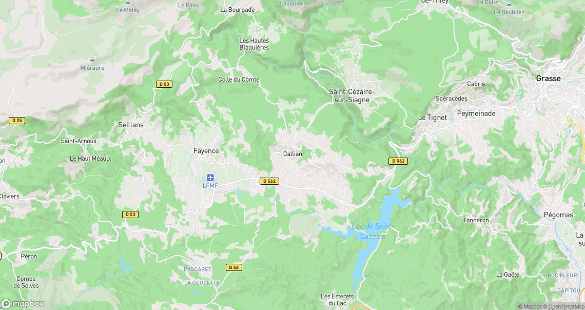 Localisation de la voiture à Callian